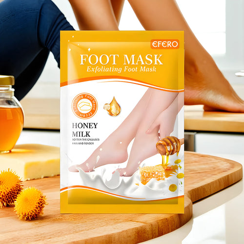 Masque exfoliant pour pieds au miel