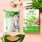 Masque exfoliant pour pieds à l’aloe vera
