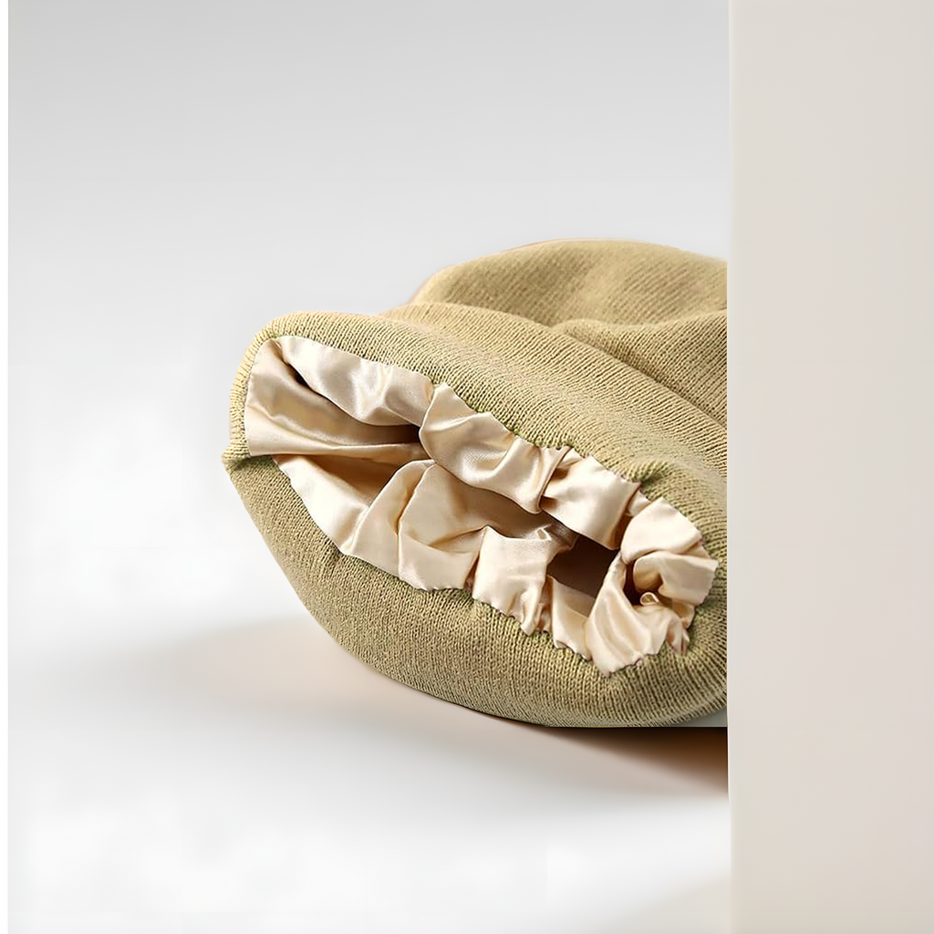 Bonnet d’hiver doublé en satin