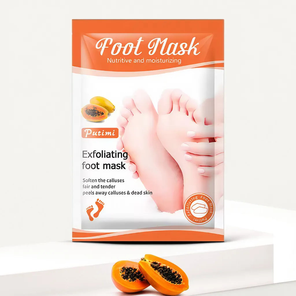 Masque exfoliant pour pieds à la papaye