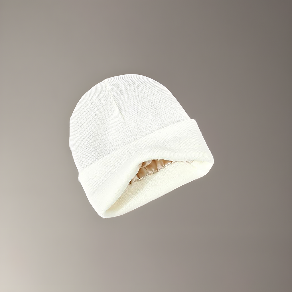 Bonnet d’hiver doublé en satin