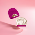 Bonnet d’hiver doublé en satin