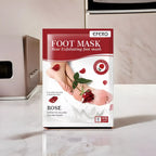 Masque exfoliant pour pieds à la rose