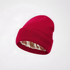 Bonnet d’hiver doublé en satin