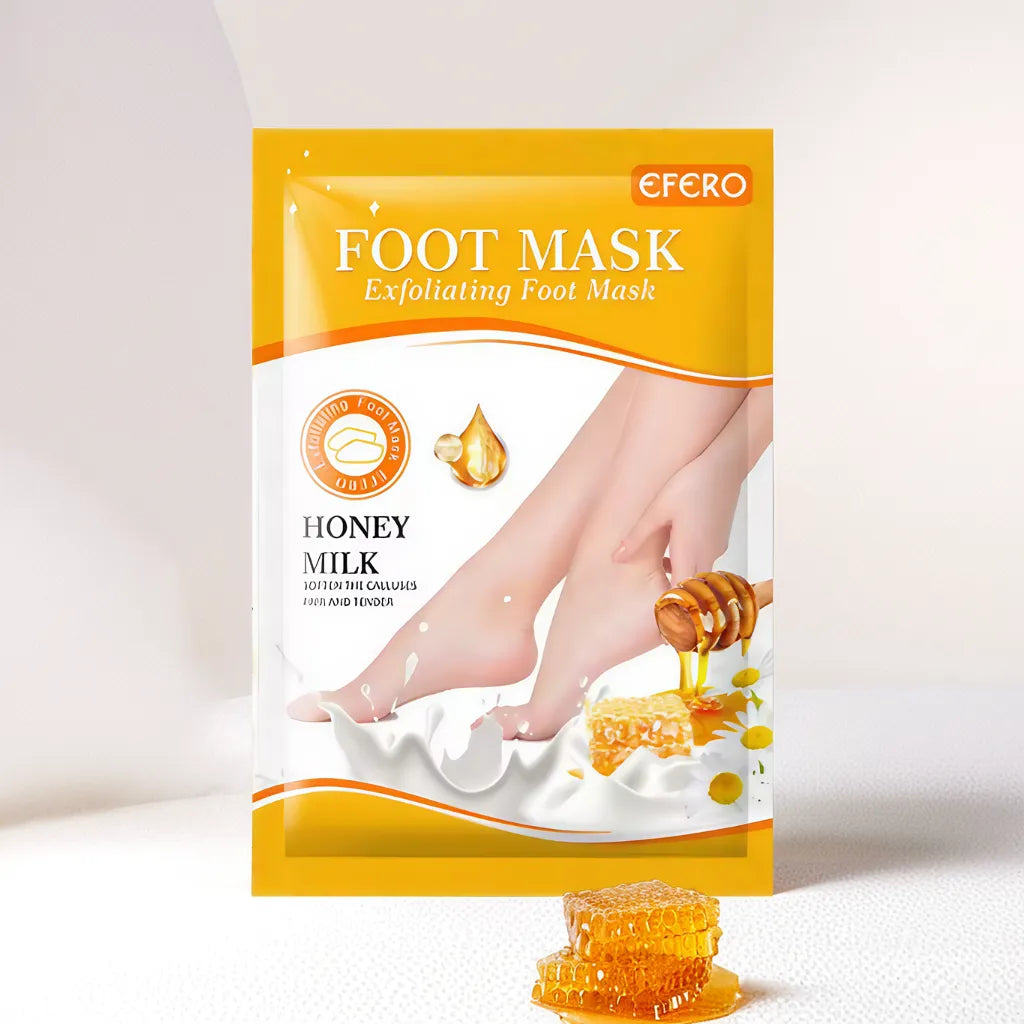 Masque exfoliant pour pieds au miel