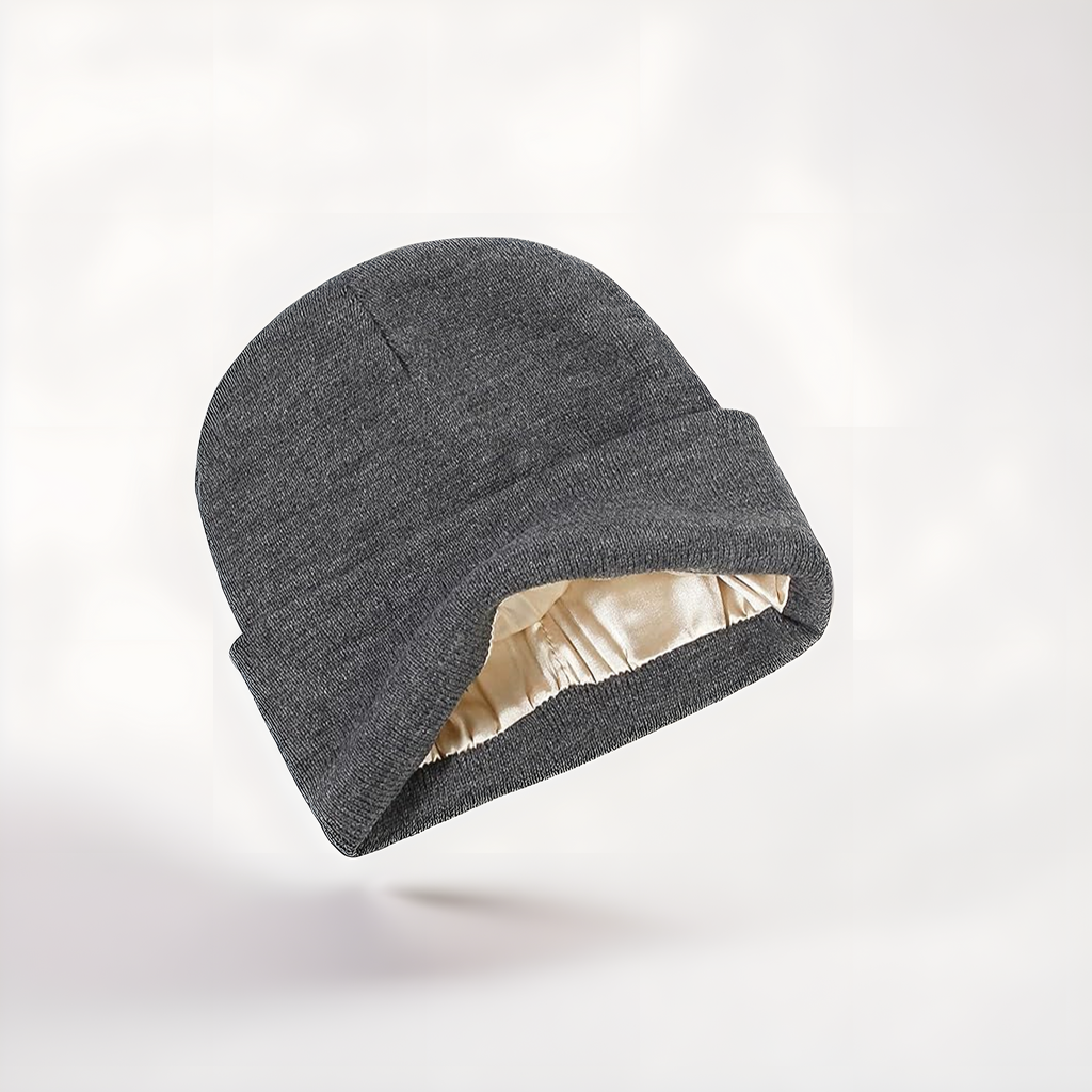 Bonnet d’hiver doublé en satin