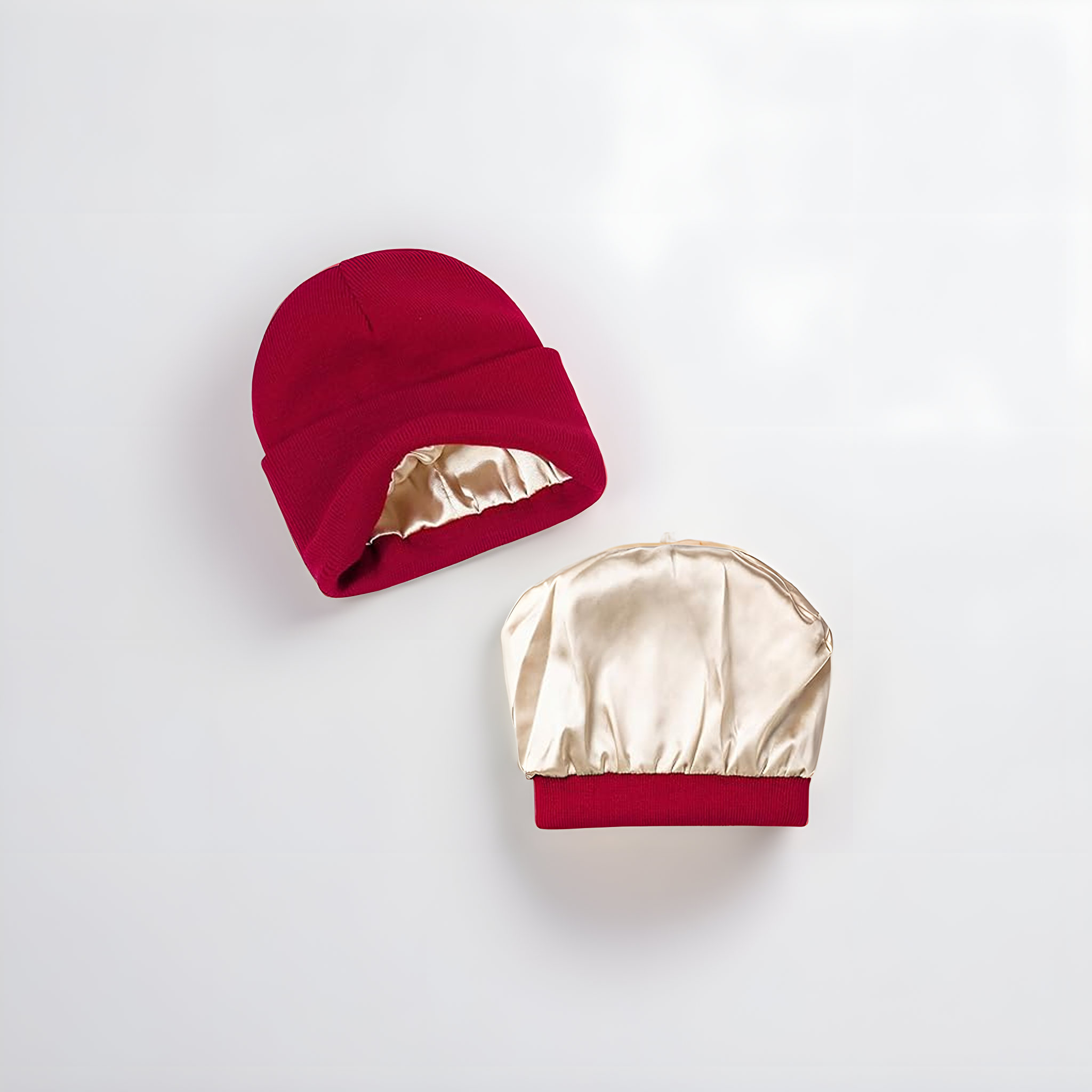 Bonnet d’hiver doublé en satin