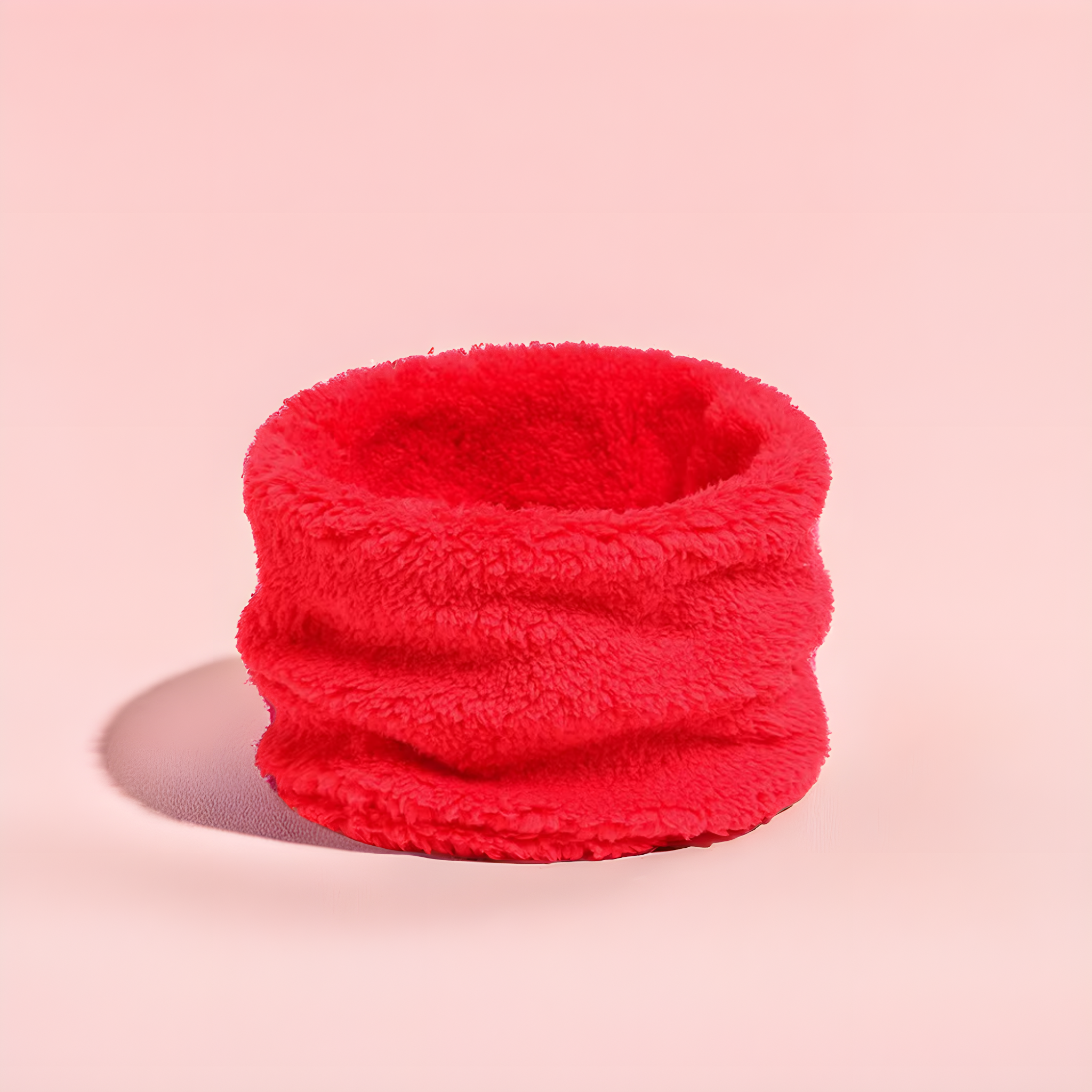 Cache‑cou polaire rouge éclatant