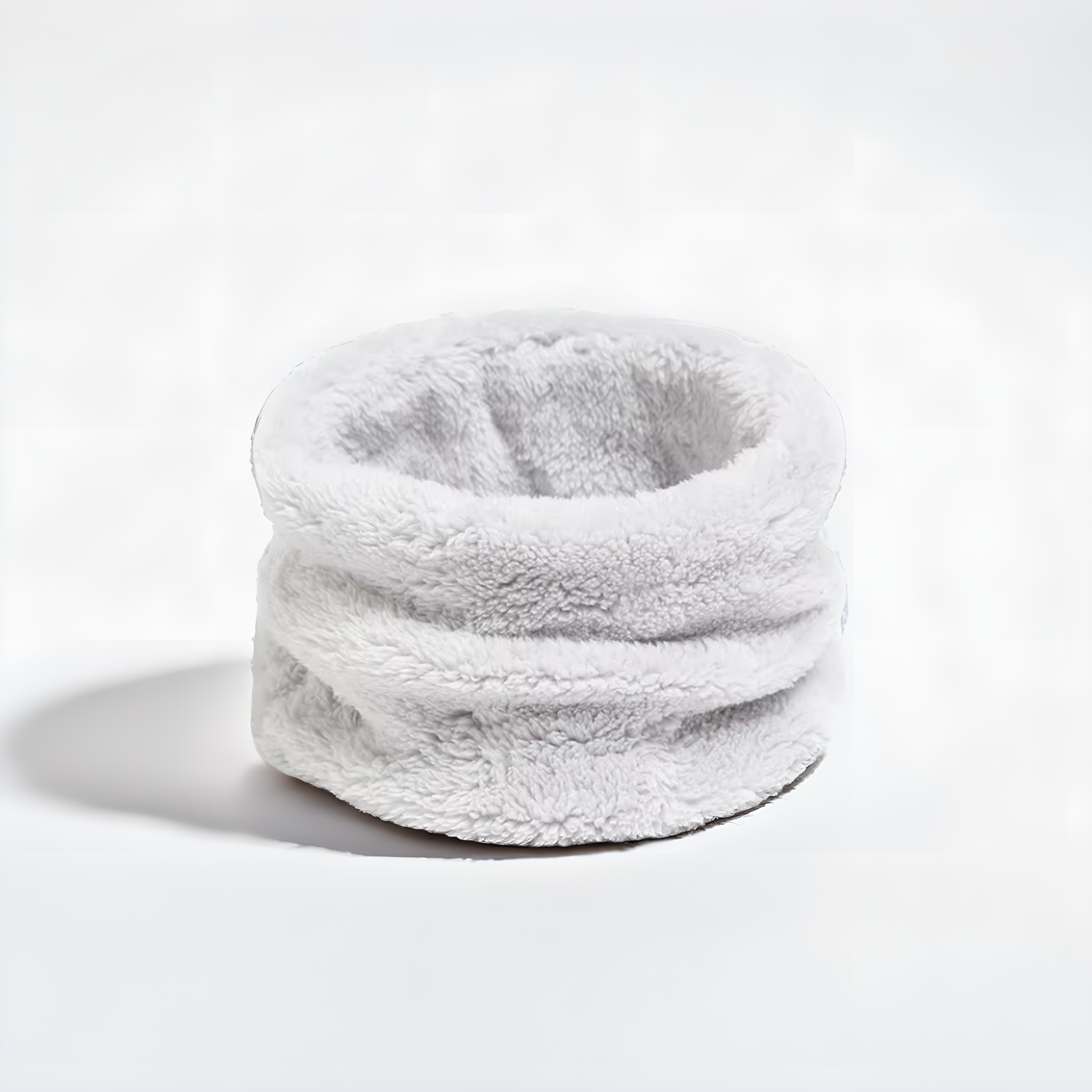 Cache‑cou polaire blanc neige