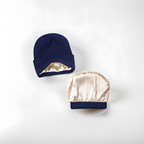 Bonnet d’hiver doublé en satin