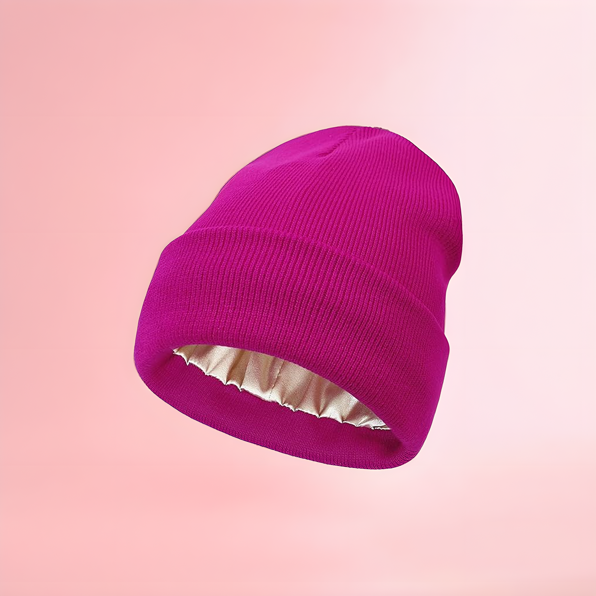 Bonnet d’hiver doublé en satin