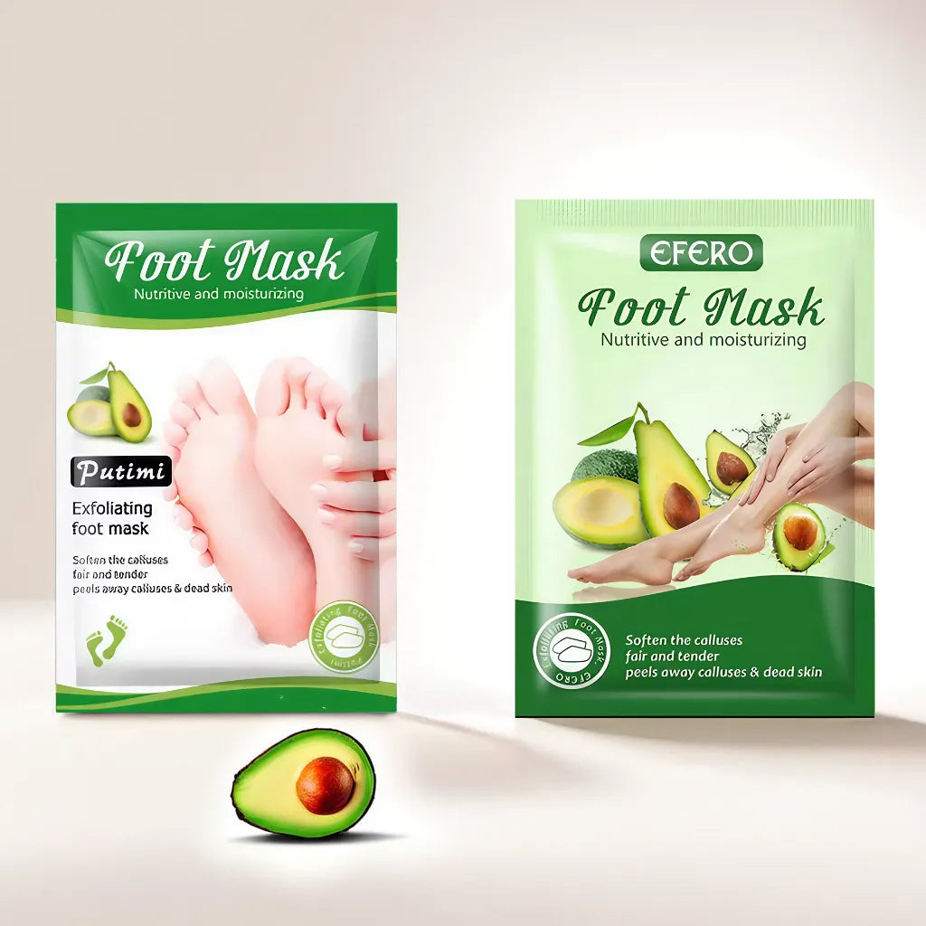Masque exfoliant pour pieds à l’avocat