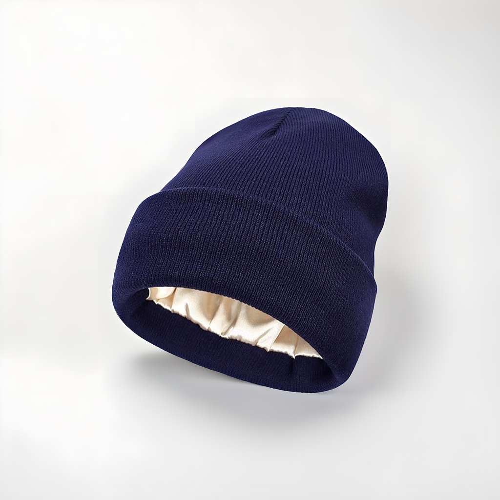 Bonnet d’hiver doublé en satin