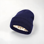 Bonnet d’hiver doublé en satin