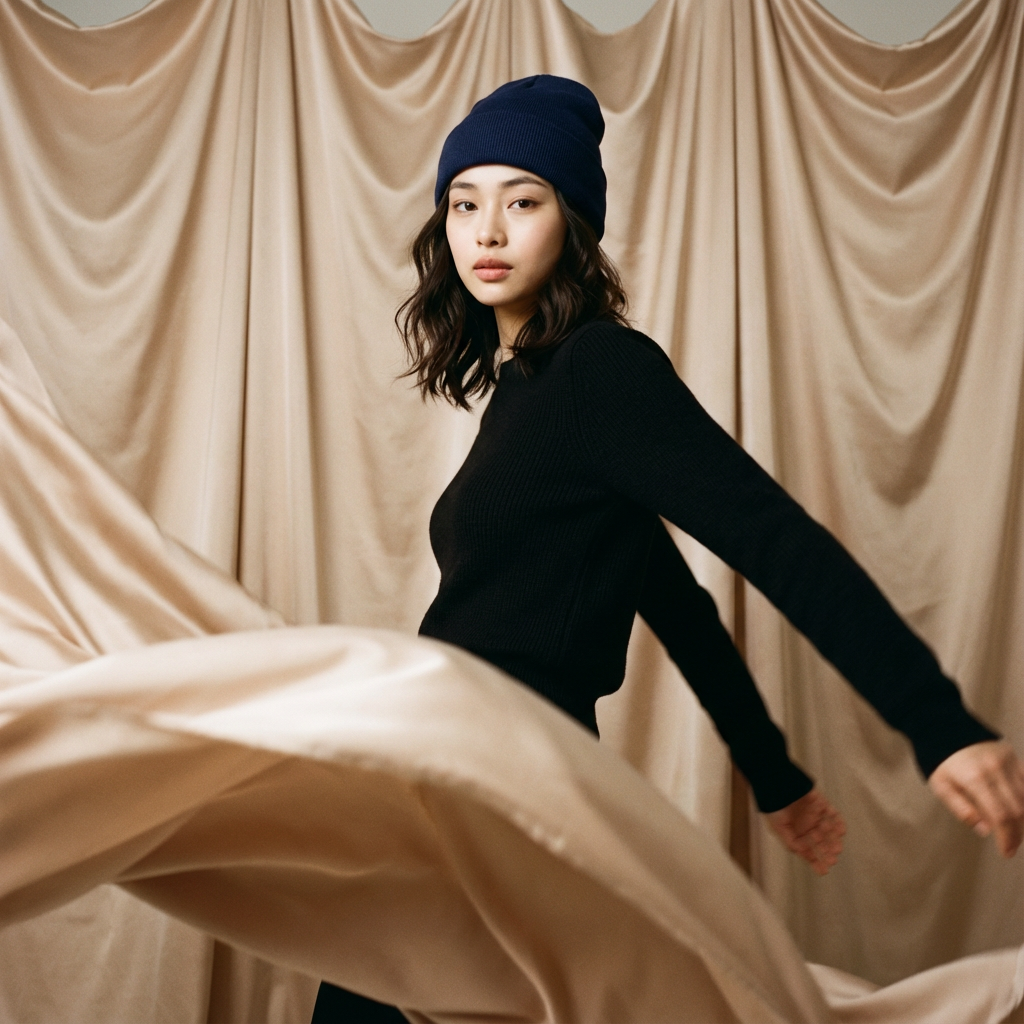 Bonnet d’hiver doublé en satin