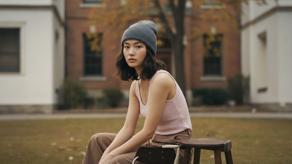 Bonnet d’hiver doublé en satin