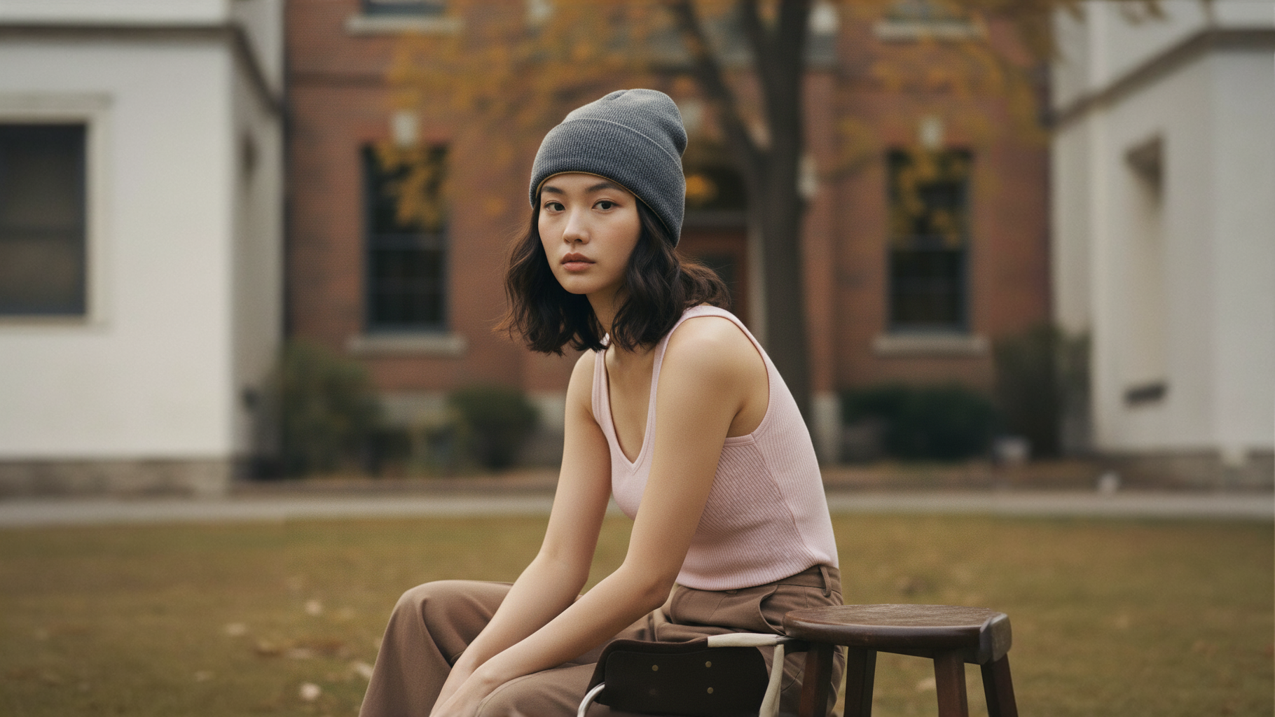 Bonnet d’hiver doublé en satin