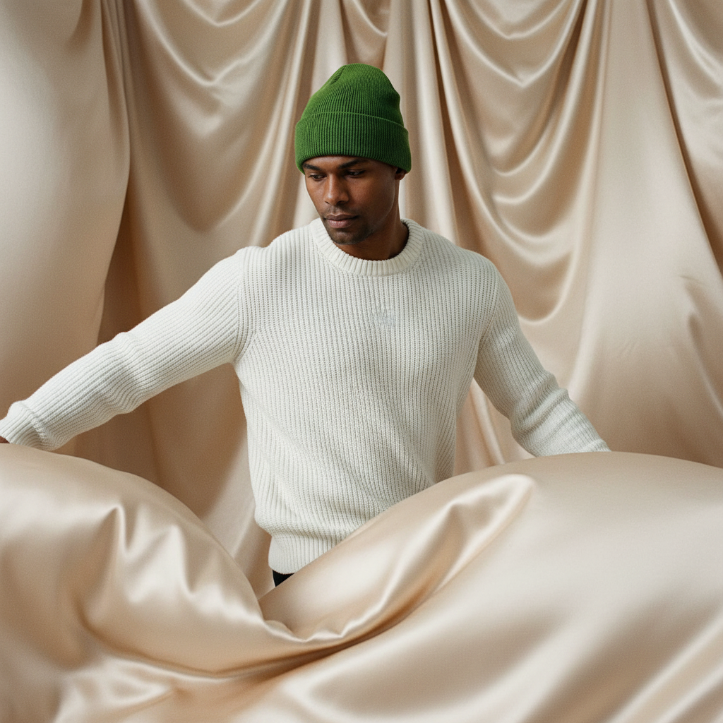 Bonnet d’hiver doublé en satin