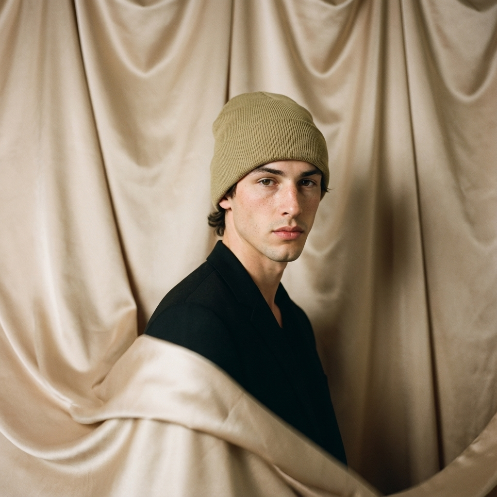 Bonnet d’hiver doublé en satin