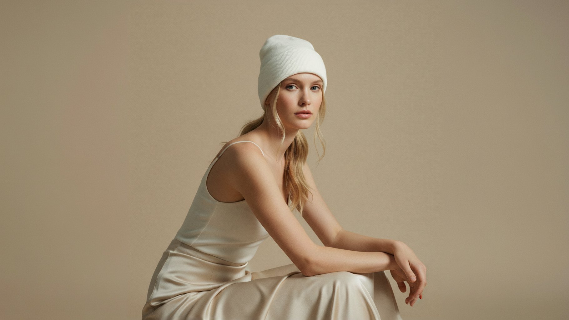 Bonnet d’hiver doublé en satin