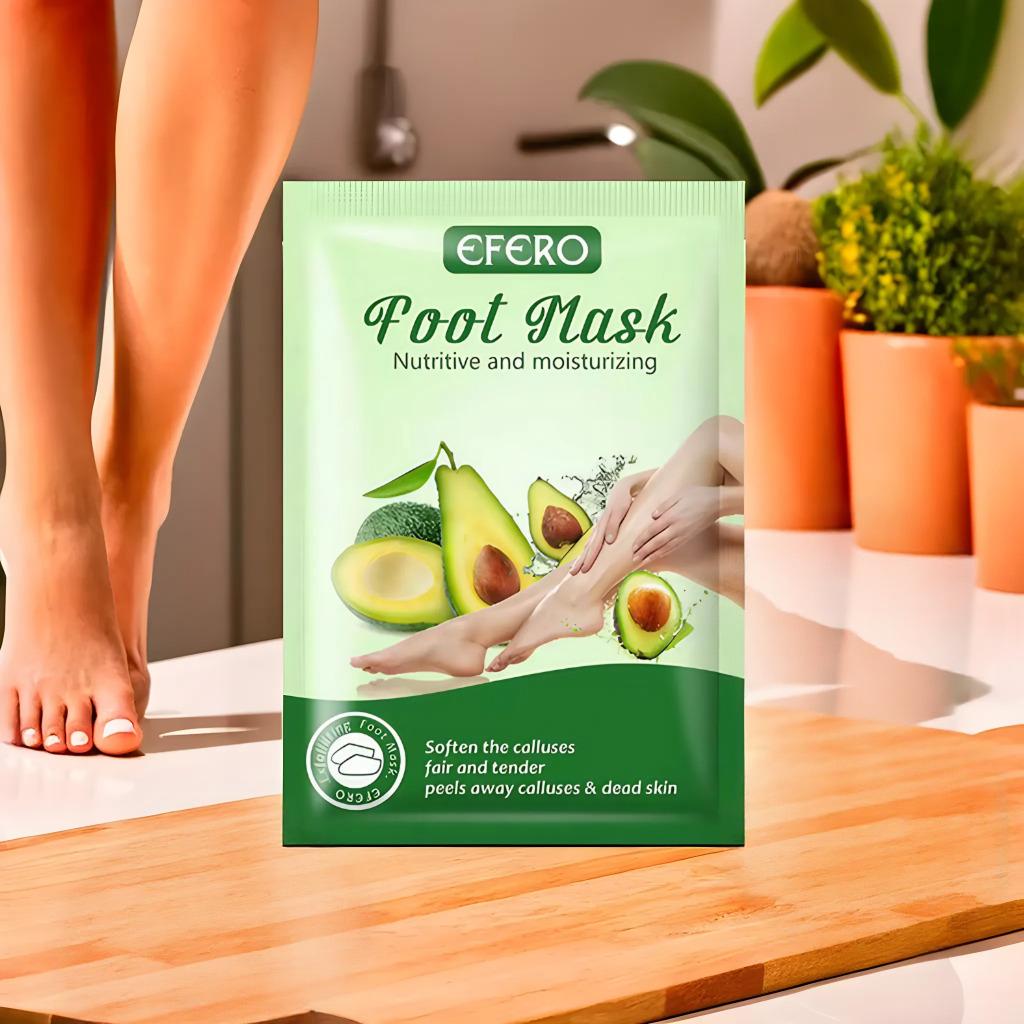 Masque exfoliant pour pieds à l’avocat