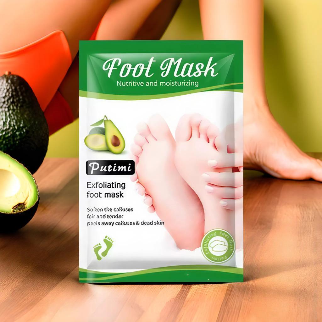Masque exfoliant pour pieds à l’avocat