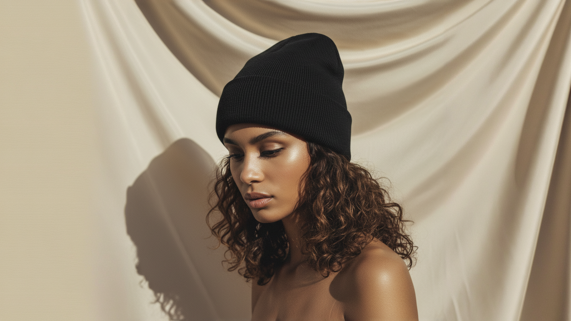 Bonnet d’hiver doublé en satin