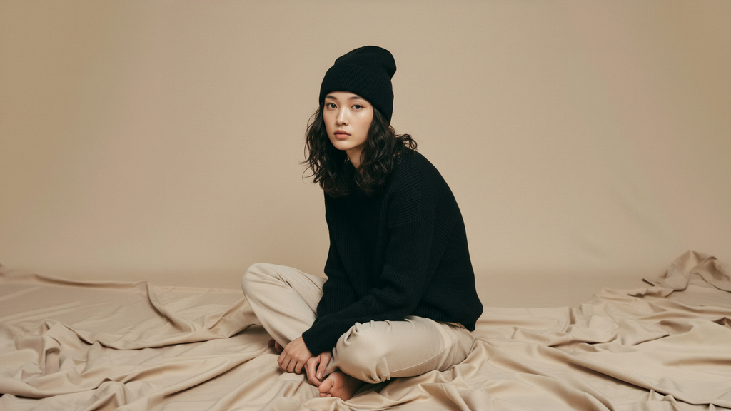 Bonnet d’hiver doublé en satin