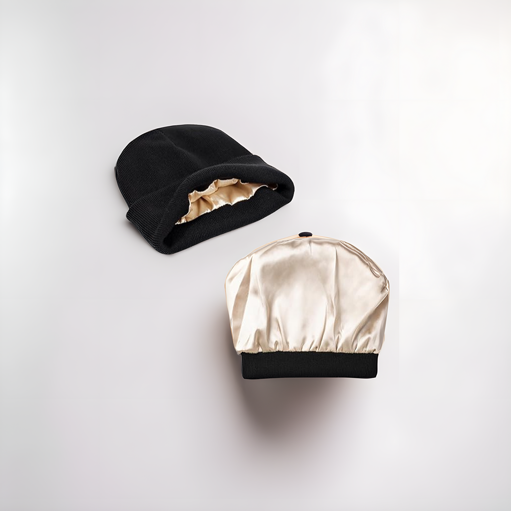Bonnet d’hiver doublé en satin