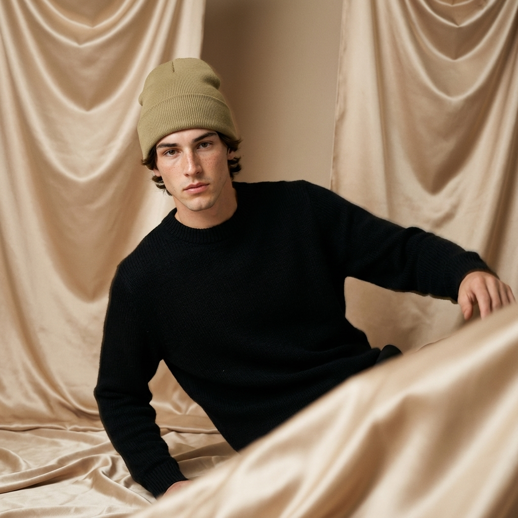 Bonnet d’hiver doublé en satin